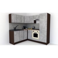 Bucatarie de Colt GENA NEW 7 ST. 180-210, Cu Corp de Cuptor, Wenge / Decor 4298